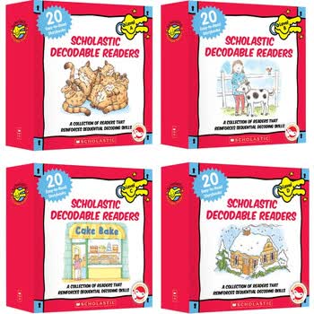 【点读版】 Decodable Readers A-D （80册） 赠音频 解码小读者自然拼读分级阅读读物 儿童趣味英语启蒙Scholastic1-8岁