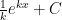 \frac{1}{k}e^{kx} + C